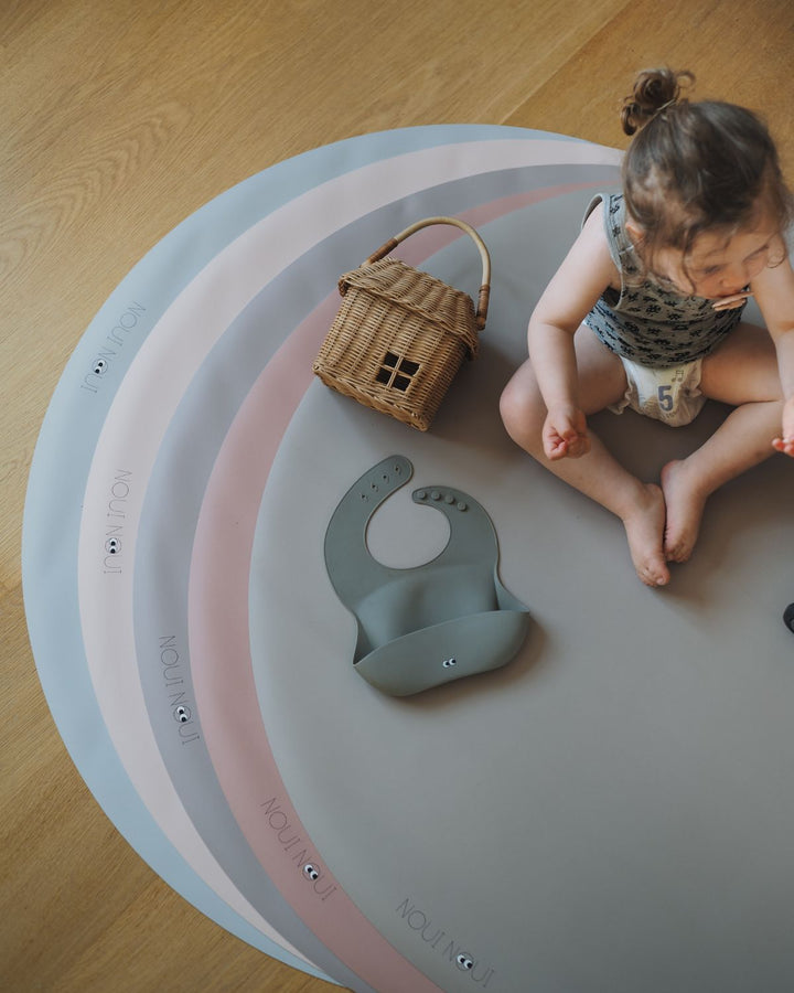 Round Floor Mat - Grey Powder