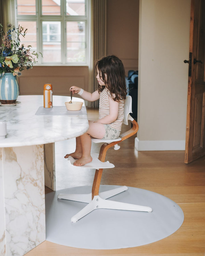 Round Floor Mat - Grey Powder